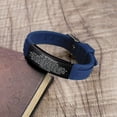 thumbnail image 2 of Love Quote Bracelet for Husband: Engraved 'When I say I love you more...' - Stainless Steel Silicone bracelets- Gift from Wife for Anniversary, Birthday, Valentine (Blue), 2 of 4