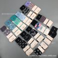thumbnail image 3 of Calcetines de media pantorrilla de seda de vidrio ultrafinos para mujer, calcetines de moda versátiles con bloques de Color a la moda, ligeros de lujo, de un solo salto, 3 of 5