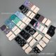 thumbnail image 3 of Calcetines de media pantorrilla de seda de vidrio ultrafinos para mujer, calcetines de moda versátiles con bloques de Color a la moda, ligeros de lujo, de un solo salto, 3 of 5