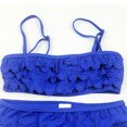 thumbnail image 6 of YMH Cute Kids Baby Girl Bikini Ruffled Solid Color Swimsuit Swimwear Bathing Suit, 6 of 7