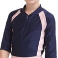 thumbnail image 6 of LYMAYTER 3-14T Kids Girls Short Sleeve Rash Guard Swimsuits with Hat Toddler Baby Quick Dry Beach Swimwear Three-Piece UPF50+ Sun Protection Bathing Suits, 6 of 11