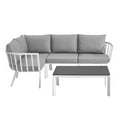 thumbnail image 2 of Modway Riverside 5-Piece Outdoor Patio Aluminum Set in White/Gray, 2 of 10