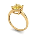thumbnail image 2 of Clara Pucci 14K Yellow Gold 2ct Citrine Solitaire Ring for Women, 2 of 7