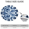 thumbnail image 6 of Blue White Tie Dye Mandala Pattern Round Fitted Tablecloth with Elastic Edge,Dining Table Cover Waterproof,Outdoor Round Tablecloth for Camping,Dining,Indoor and Outdoor, 6 of 7
