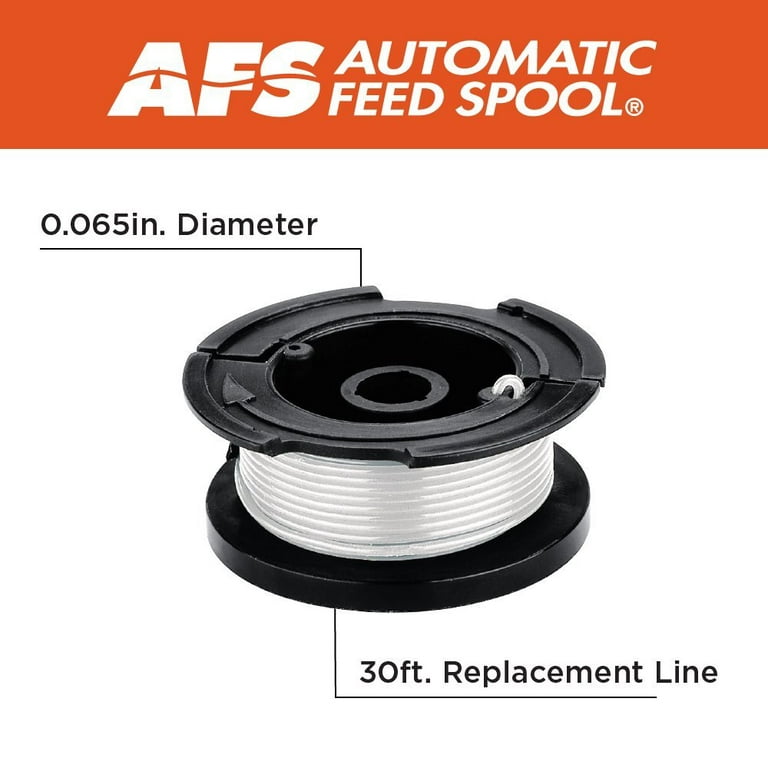 Black+Decker Weed Eater Spool, Trimmer Line, 3-Pack, 30-Feet of Replacement  Spool, 0.065-Inch Diameter Line (AF1003ZP)
