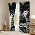 thumbnail image 3 of Castle Fairy Edgy ATV Art Black Out Curtains for Youth, Monochrome Off-Road Print Curtains Pack of 2 (42x63 Each) for Bedroom, Black, 3 of 6