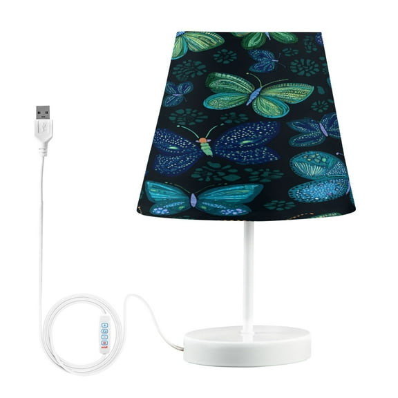 Ryvnso LED Bedside Table Lamp Magic Butterfly Green Bedroom Desk Lamps Nightstand Lampshade M