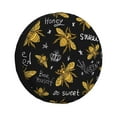 thumbnail image 2 of Balery Hohey Bee Golden Embroidery Tire Covers - Tough Tire Wheel Protector for Truck, SUV, Trailer, Camper, RV -16 inch, 2 of 8