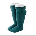 thumbnail image 2 of Douhoow 0-7Y Girls Cotton Socks Solid Color Big Bow Knee High Socks Leg Warmer Floor Socks, 2 of 2