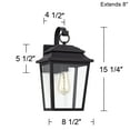 thumbnail image 7 of John Timberland Bellis Verde Rustic Outdoor Wall Light Fixture Texturized Black 15 1/4" Clear Glass for Post Exterior Barn Deck House Porch Yard Home, 7 of 7