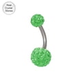 thumbnail image 1 of Green Swarovski Crystal Ferido 14 gauge Belly Button Ring, 1 of 1