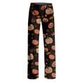 thumbnail image 5 of MLQIDK Unisex Halloween Pajama Pants Pumpkin Bat Ghost Fall Pajamas Casual DrawstringPumpkin Print Pj Pants Halloween Baggy Bottoms Comfy Elastic Waist Sweatpants Black L, 5 of 5