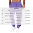 thumbnail image 2 of Jessboyy Mens Joggers Sweatpants Elastic Waist Pants,3 Pockets,Tapered Leg,Ribbed Ankle Cuff,Joggers for Men,Workout Casual,Fall Winter Purple,M, 2 of 4