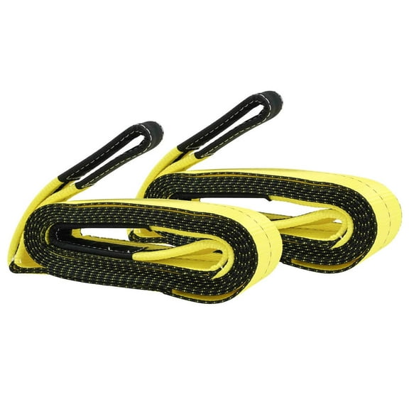 (2 Pack) Heavy Duty Tow Strap 4" X 20' Recovery Rescue 32000 LB Break Strength Towing