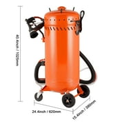 KFFKFF 28 Gallon Sand Blaster with Vacuum, 1200W Dust Control System, Abrasive Reuse Capability, 60-110 PSI, Durable Blasting Equipment