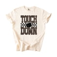 thumbnail image 3 of Leopard Print Touchdown Shirt for Women Football Game Day Graphic Tee, Ivory Shirt, M, 3 of 8