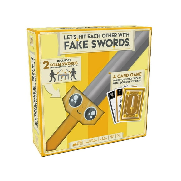 Let's Hit Each Other with Fake Swords Party Game from Exploding Kittens, Sword fighting card game