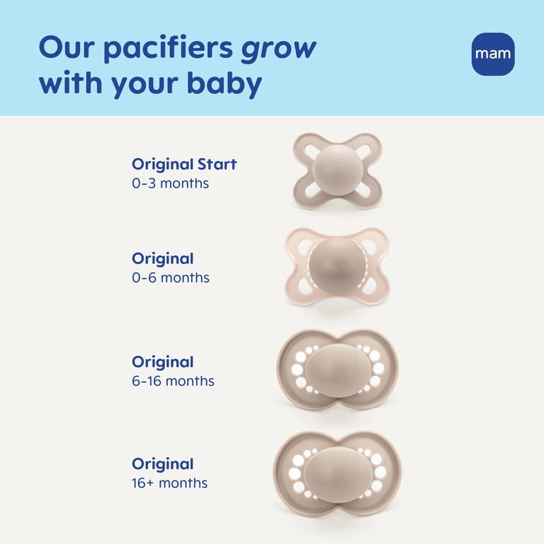 MAM Start Matte Newborn Pacifier 0-3 Months Girl 2 Pack with Self