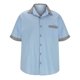 thumbnail image 4 of Mens Manga Corta Botón Abajo Camisas Bolsillo de Cuello Turndown de Negocios, Moda Algodón/Blusa de Mezcla de Lino, 4 of 8