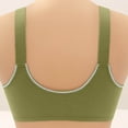 thumbnail image 4 of Htigea Plus Size Lace Bras for Women Front Closure Snap Wireless Bra Comfy Full Coverage Nursing Bra Underwear Green 44, 4 of 6