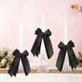 thumbnail image 3 of 6-Pack Black Bow Ribbon Decorations Set for Gift Wrapping Candle Holders Christmas Tree Wedding Party Holiday Decor(Black), 3 of 6