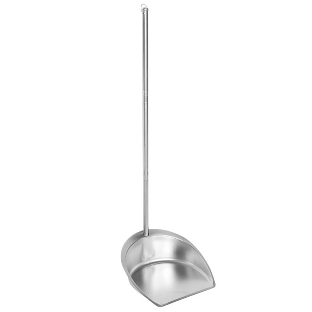 Recogedor resistente con mango largo Recogedor de acero inoxidable Recogedor vertical derecho