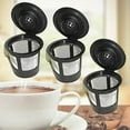 thumbnail image 2 of 3 PACK,Reusable K Cups For Keurig 2.0 and 1.0 Brewers Universal Fit For Easy To Use Refillable Single Cup Coffee Filters - Eco Friendly Stainless Steel Mesh Filter, 2 of 6
