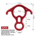 thumbnail image 5 of Placa de aparejo para equipo de escalada Descensor de rescate en forma de 8 de 50 kN, 5 of 5