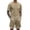 Khaki, variant on Men's Waffle Shirt and Shorts Set 2 Piece Outfits Casual Summer Tracksuits Set with Pockets