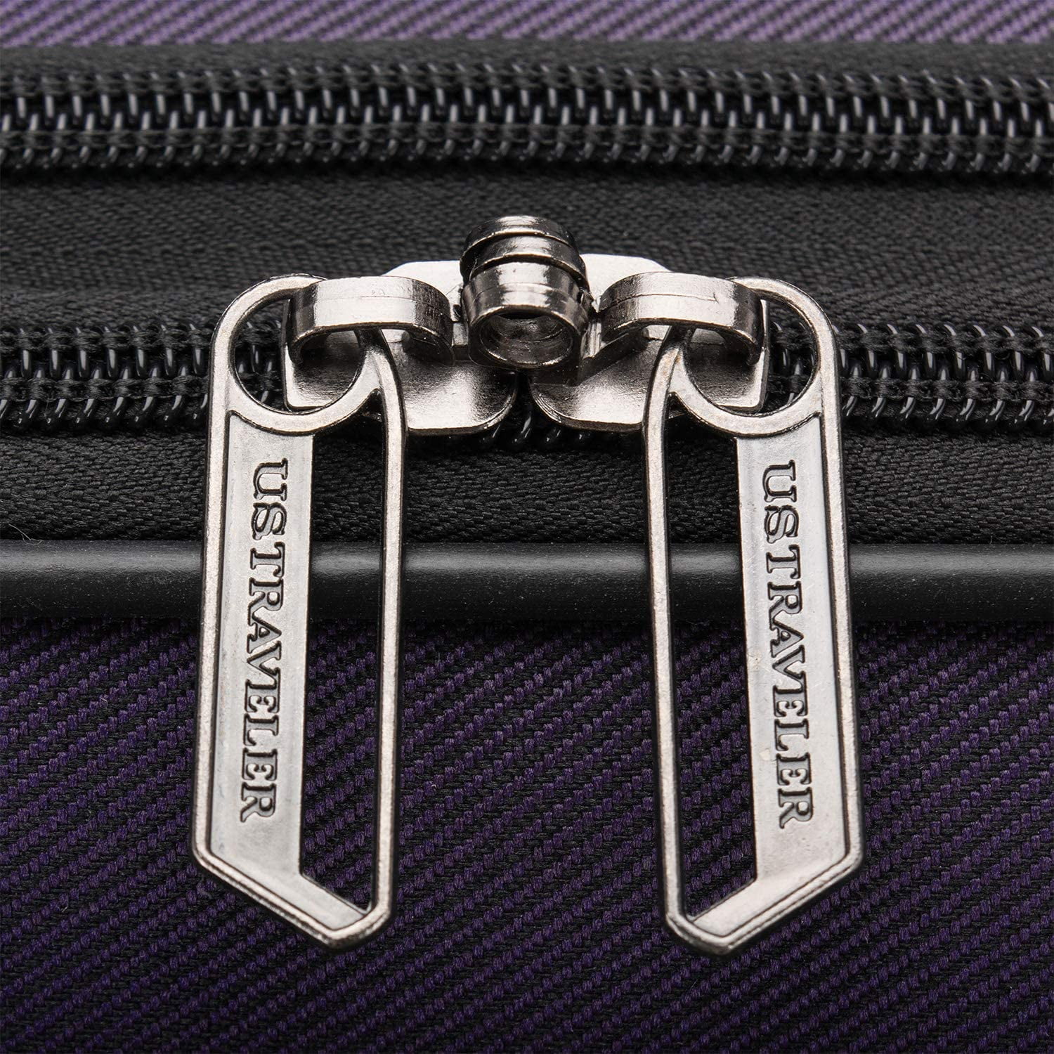 U.S. Traveler Aviron Bay Expandable Softside Luggage with Spinner Wheels, Purple, 22" Carry-on