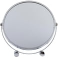 thumbnail image 3 of Freestanding magnifying mirror, magnification up to 3x, round double-sided makeup mirror, diameter approx. 17 cm, silver, 3 of 5