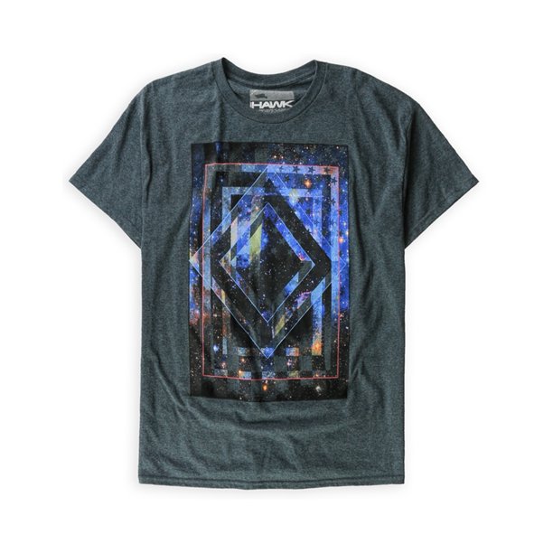 Camiseta Tony Hawk Celestial Geo Graphic para hombre, gris, grande Tony Hawk Camiseta gráfica