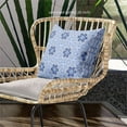 thumbnail image 2 of Medallion Indoor/Outdoor Pillow with Removable Cover in Sky Blue White Indigo18x18, 2 of 4