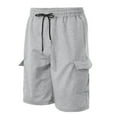 thumbnail image 4 of Mlzmgr Mens 5 Inch Inseam Shorts with Multi Pockets Drawstring Elastic Waist Shorts Outdoor Active Shorts, 4 of 5