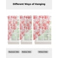 thumbnail image 4 of Red Pink Flowers Swag Valances for Windows, Watercolor Summer Botanical Floral Rod Pocket Sheer Valances for Large Windows, Swag Toppers Light Filtering for Kitchen Living Room 2 Panels 36''x45'', 4 of 6