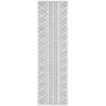 SAFAVIEH Trace Alexanndria Geometric Runner Rug, Grey/Beige, 2'3" x 8'