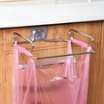 thumbnail image 2 of nipocaio 1pc Kitchen Cabinet Door Back Hanging Holder Rack Organizer For Home Trash Bag Towel, 2 of 5