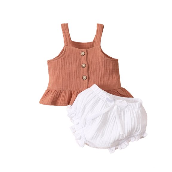 Kiplyki Flash Toddler Pants Girls Summer Bow-knot Double-strap Blouse Shorts Clothes Set