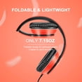 thumbnail image 3 of Auriculares LORELEI X6 para colocar sobre las orejas con micrófono plegable, color naranja, 3 of 6