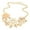 Beige, variant on AYYUFE Women Bib Statement Necklace Resin Elegant Flower Chain Pendant Choker Bib Statement Collar Necklace Fashion Jewelry for Party Banquet Wedding