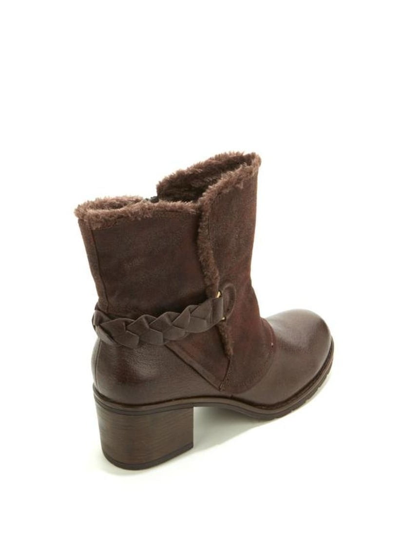 PureSole Dixie Leather Faux Fur Lined Short Boot 492-619 PureSole Dixie Leather Faux Fur Lined Short Boot 492-619
