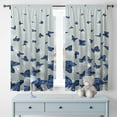 thumbnail image 3 of Butterfly Curtains,Blue Butterfly White Dandelion Romantic Girls Women Soundproof Insulated Rod Pocket Window Blckout Curtains for Bedroom Living Room 27.5x63in,2 Panel Set, 3 of 6