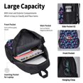 thumbnail image 4 of Pofeuu purple flower blue Skull Print Backpack Travel Backpacks With Lunch Bag Pencil Bag Set 3 pcs Set Cartoon Backpack, 4 of 7