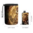 thumbnail image 5 of PhooArto Large Barrel Drawstring Makeup Bag, Dream Catcher Owl Golden Moon Travel Cosmetic Bag Portable Make Up Organizer Bag, 5 of 6