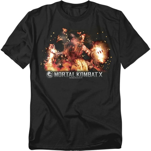Mortal Kombat X T-Shirt Scorpio Flames Unisex Graphic Tee For Men & Women