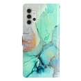 thumbnail image 6 of Nalacover Wallet Case for Samsung Galaxy A13 4G with Painting Pattern PU Leather Magnetic Kickstand Flip Folio Cover, Card Slots Holder Soft Silicone Shockproof Protective Case, Green Marble, 6 of 8