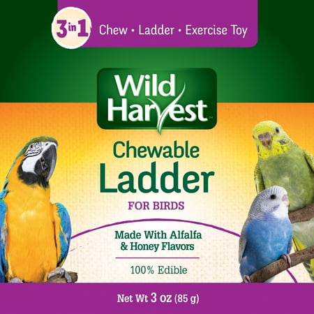 UPC: 0026851992530 | Wild Harvest Chewable Ladder for Birds Chewable Exercise Toy Made with Alfalfa and Honey Flavors