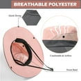 thumbnail image 3 of HOMEYA Womens Summer Sun Hat,Outdoor UV Protection Wide Brim Bucket Hat with Ponytail Hole,Foldable & Breathable Beach Hat for Outdoor Travel Gardening,Pink, 3 of 10