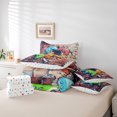 thumbnail image 5 of Manfei Gaming Bedding King Size,Geometry Hexagon Comforter Sets with Sheets,Colorful Gamepad Bedding Sets King Size For Boy,Microfiber Room Decor Reversible,7pcs, 5 of 7