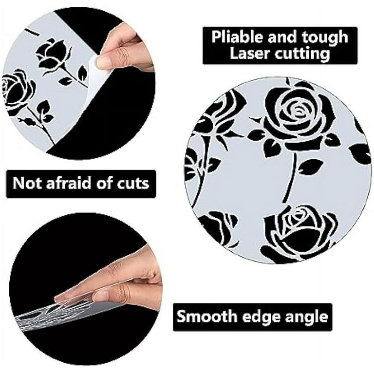 8pcs Sunflower Butterfly Painting Stencils, Reusable PET Laser-Cutting  Flower Stencil, DIY Decorative Stencil Template For Painting On Wall Canvas  Woo